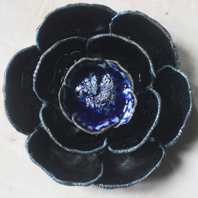 Black flower wall hanging