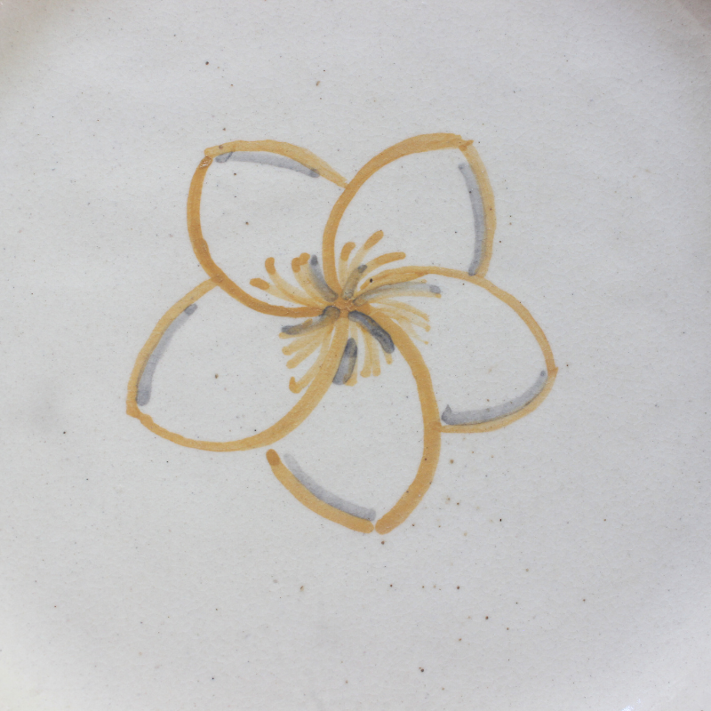 Plumeria - quarter plate