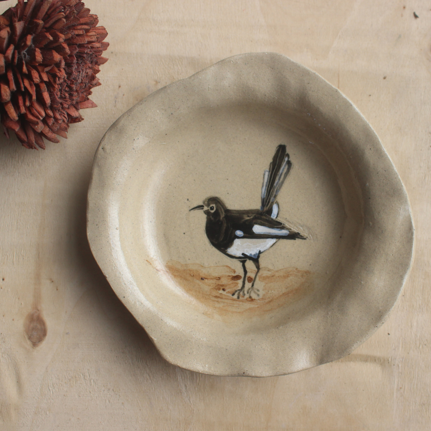 Robin bird plate-small