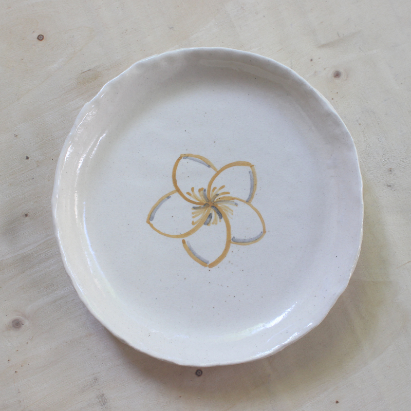 Plumeria - quarter plate