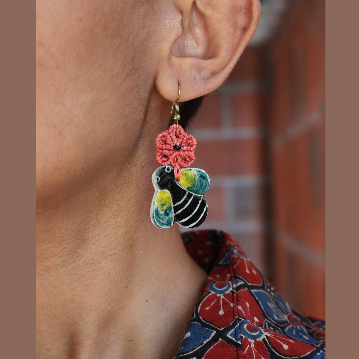 Carpenter bee earrings