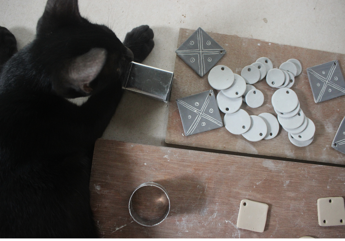 The process of ceramic handmade jewellery