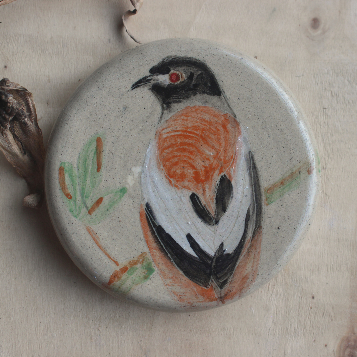 Rufous treepie wall hanging