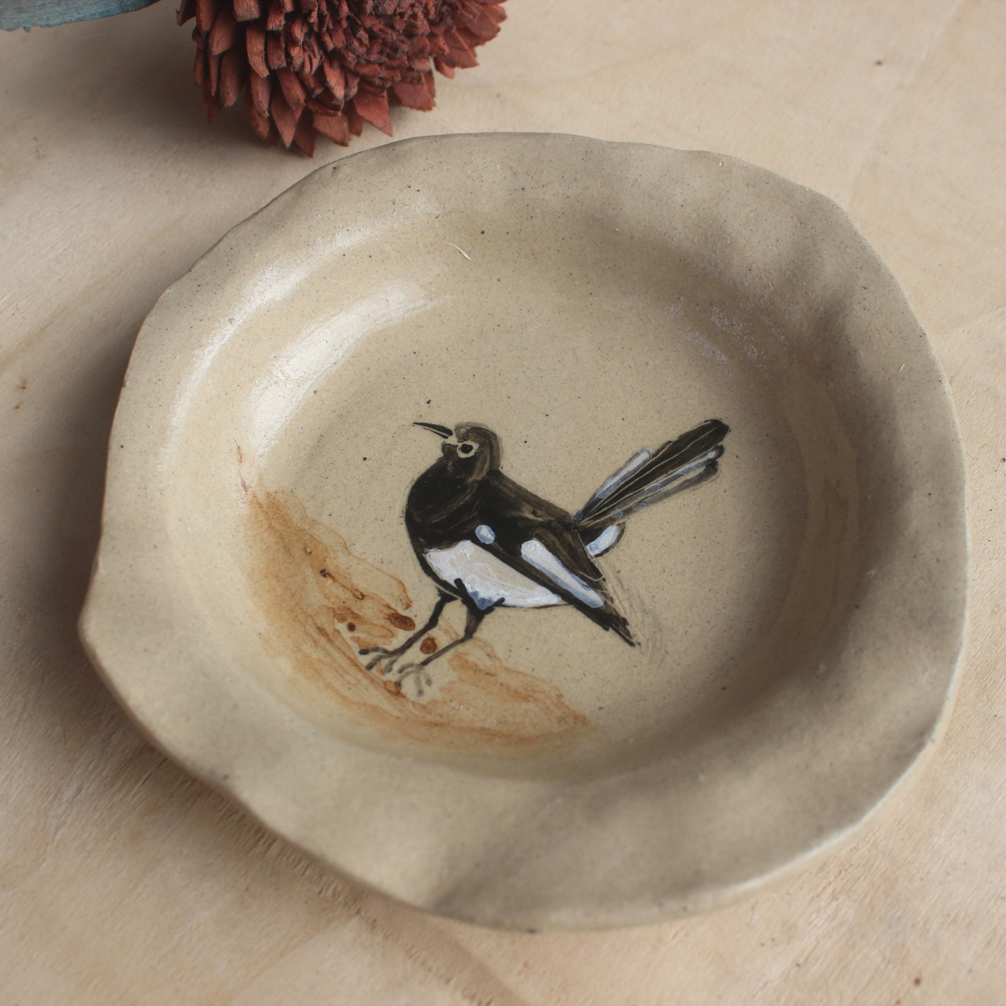 Robin bird plate-small