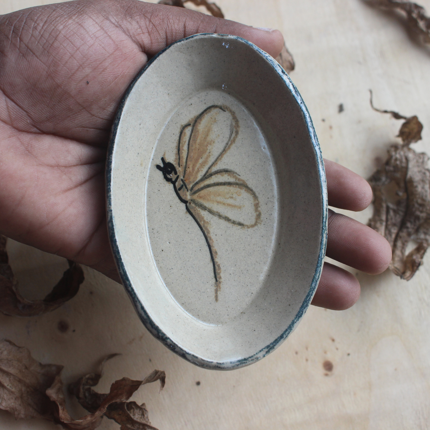 Dragon fly trinket dish