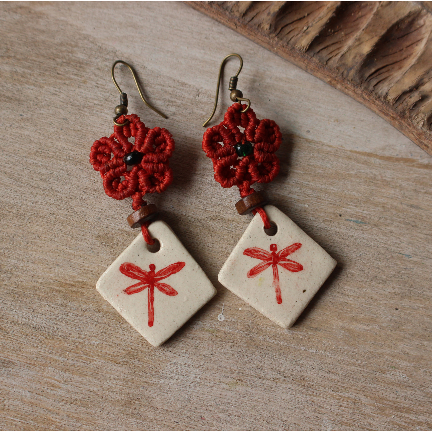 Dragonfly in red