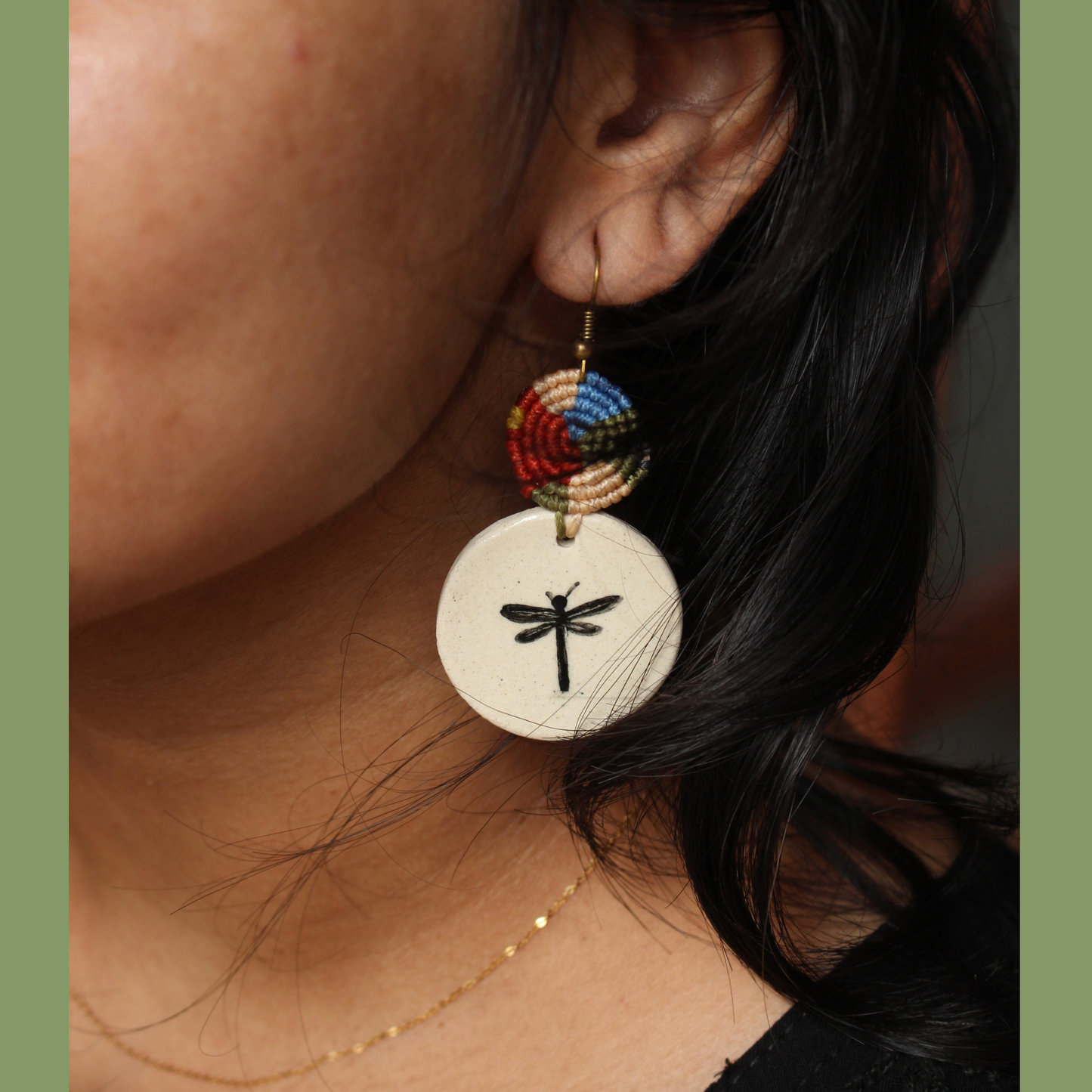 Dragonfly trail earrings
