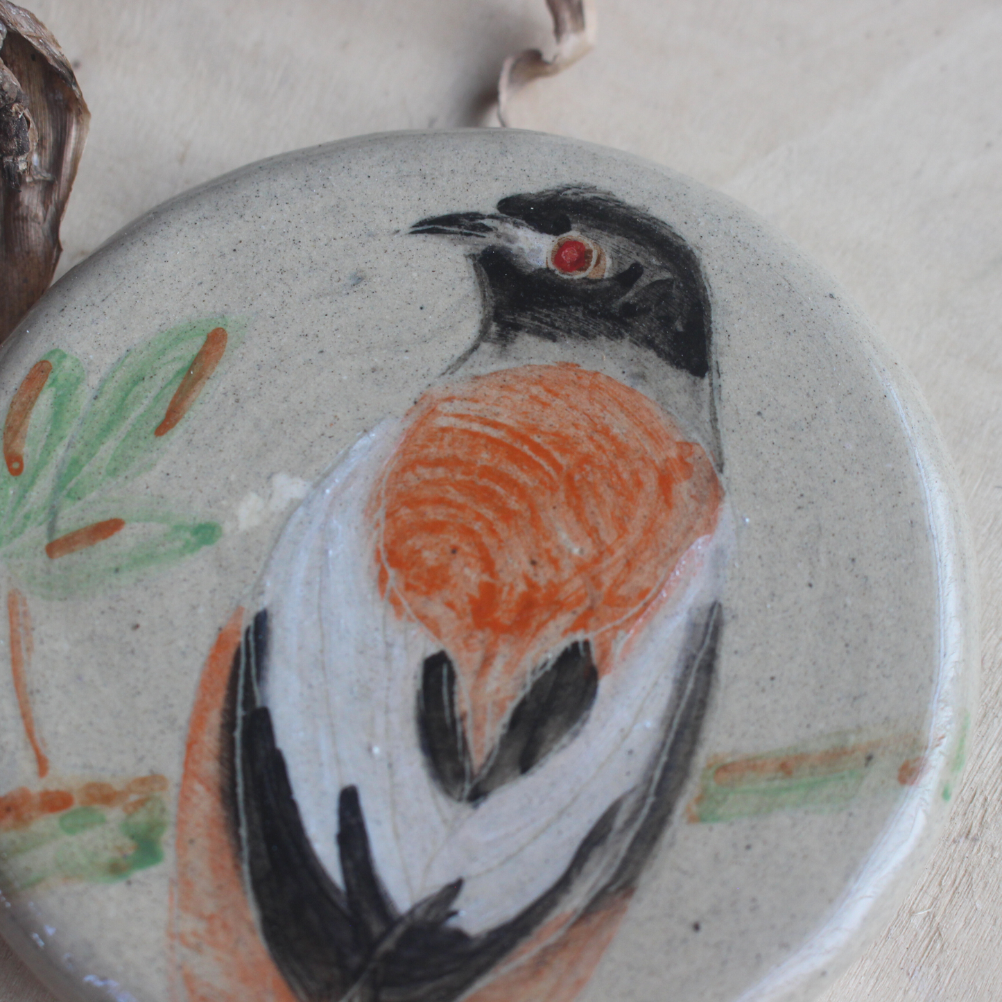 Rufous treepie wall hanging