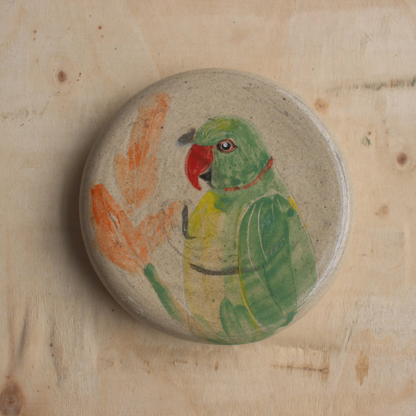 Parakeet- ceramic wall hanging