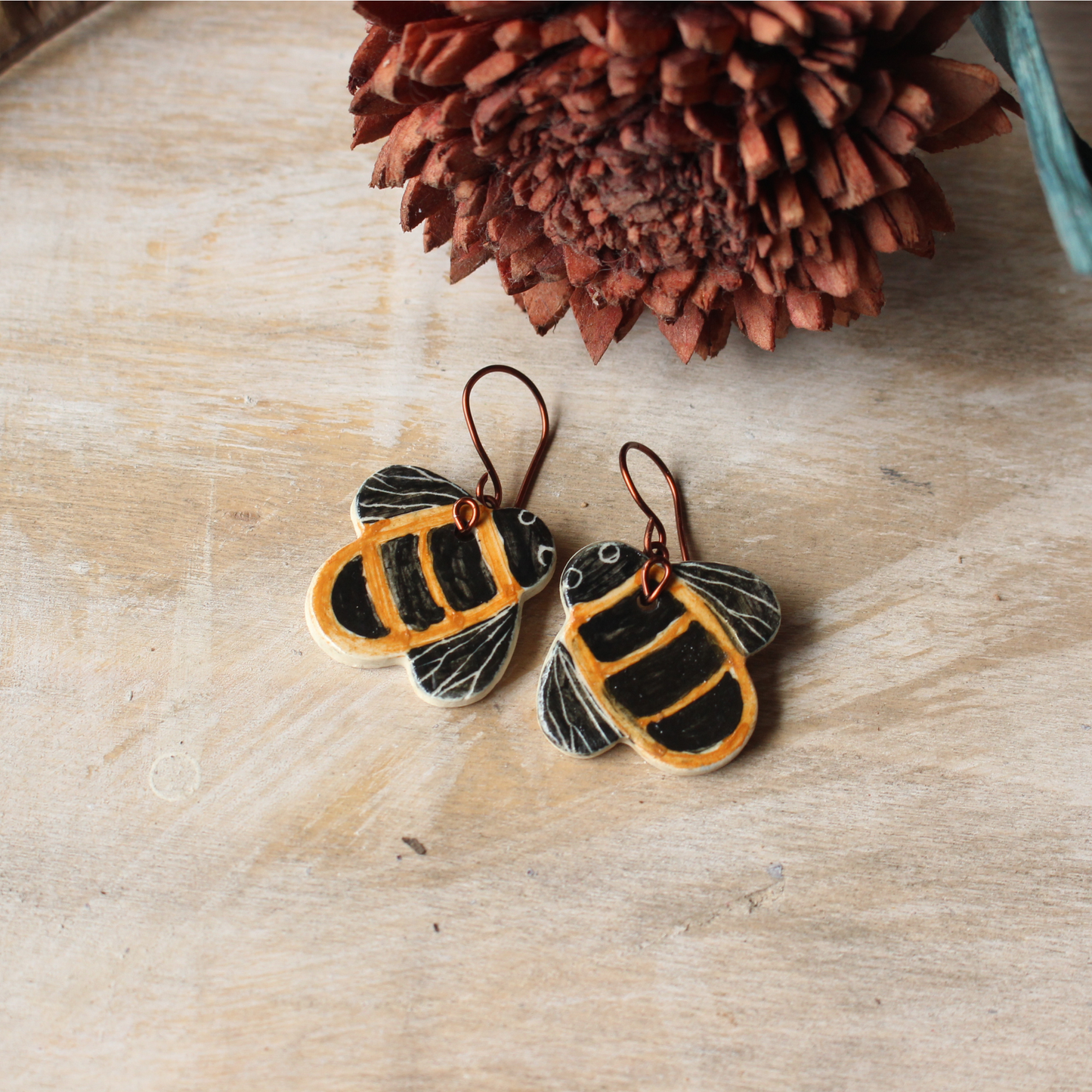 Honeybee earrings