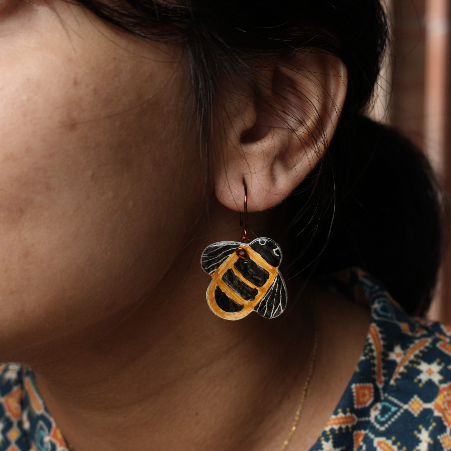 Honeybee earrings