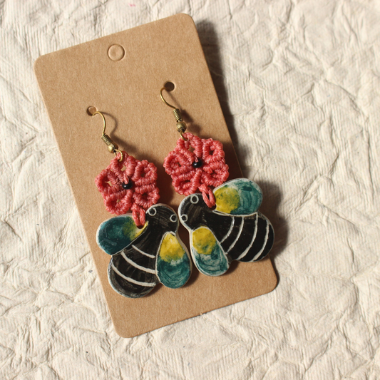 Carpenter bee earrings